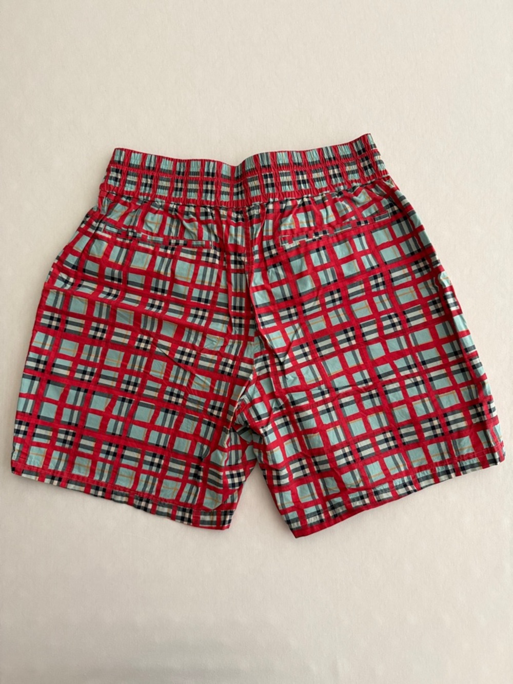 Burberry Shorts Red and Light Blue Plaid Women's - Picture 3 of 12
